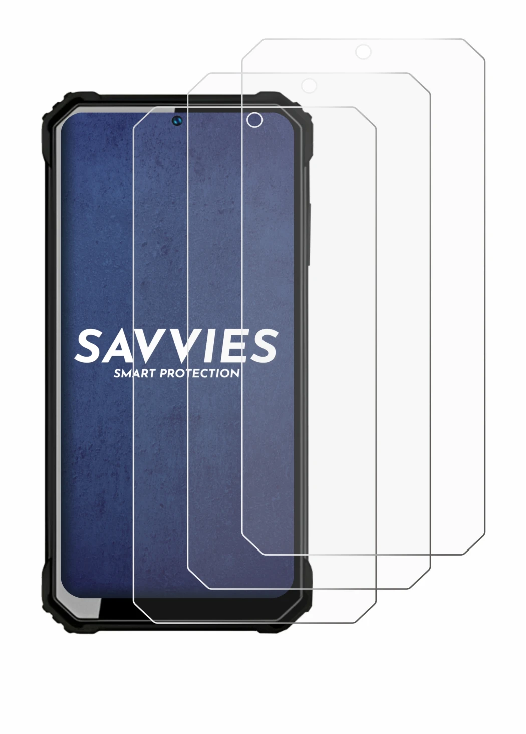Imagen del dispositivo Oukitel WP23 con una amplia variedad de protectores de pantalla.