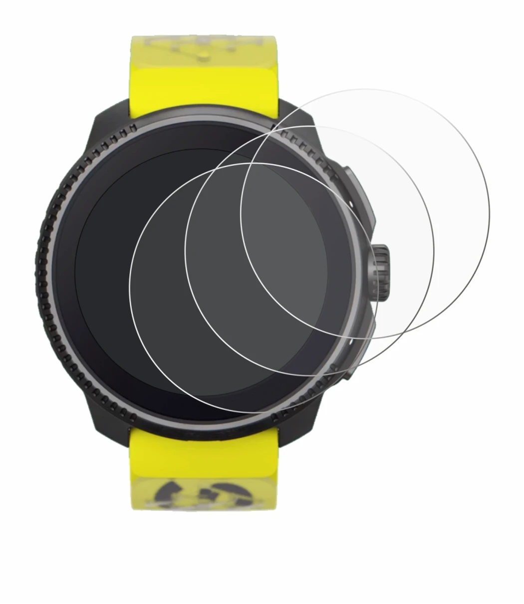 Imagen del dispositivo Suunto Race con una amplia variedad de protectores de pantalla.