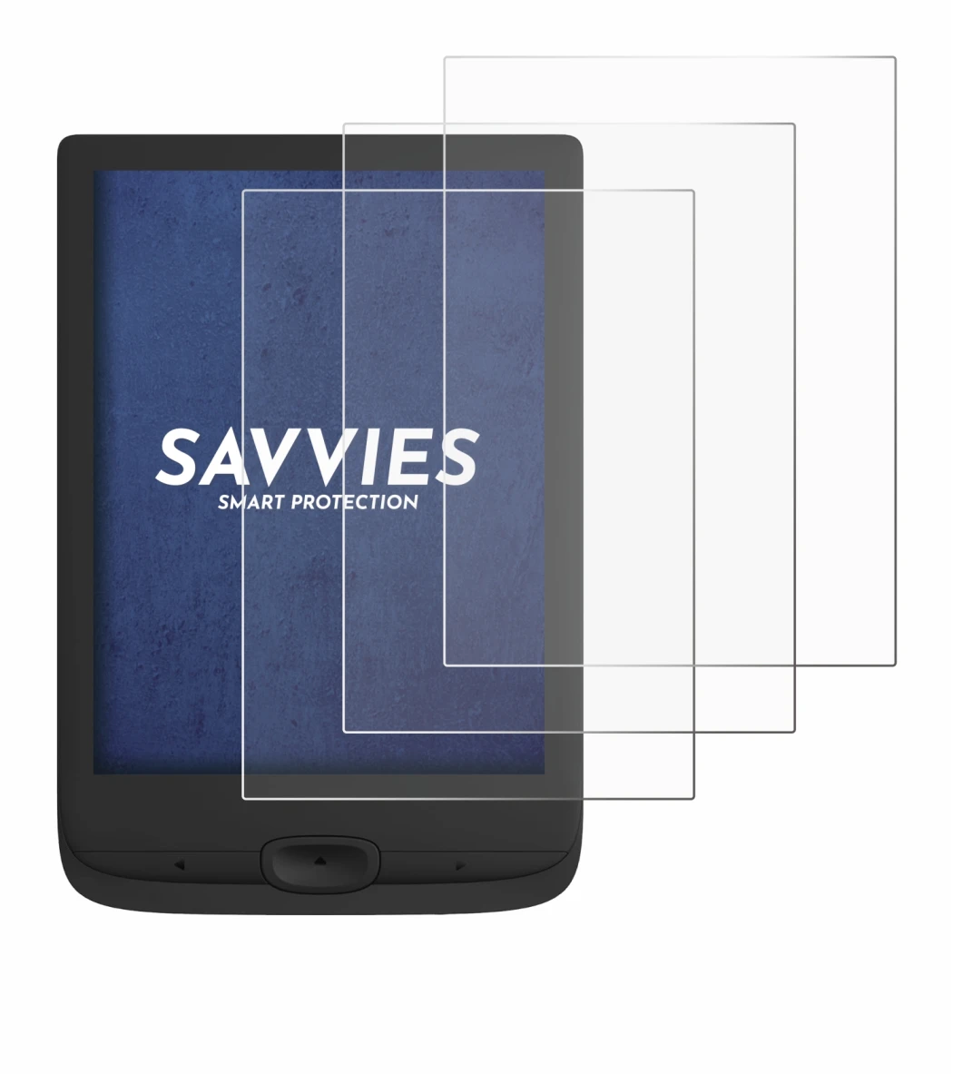 Imagen del dispositivo PocketBook Basic Lux 4 con una amplia variedad de protectores de pantalla.