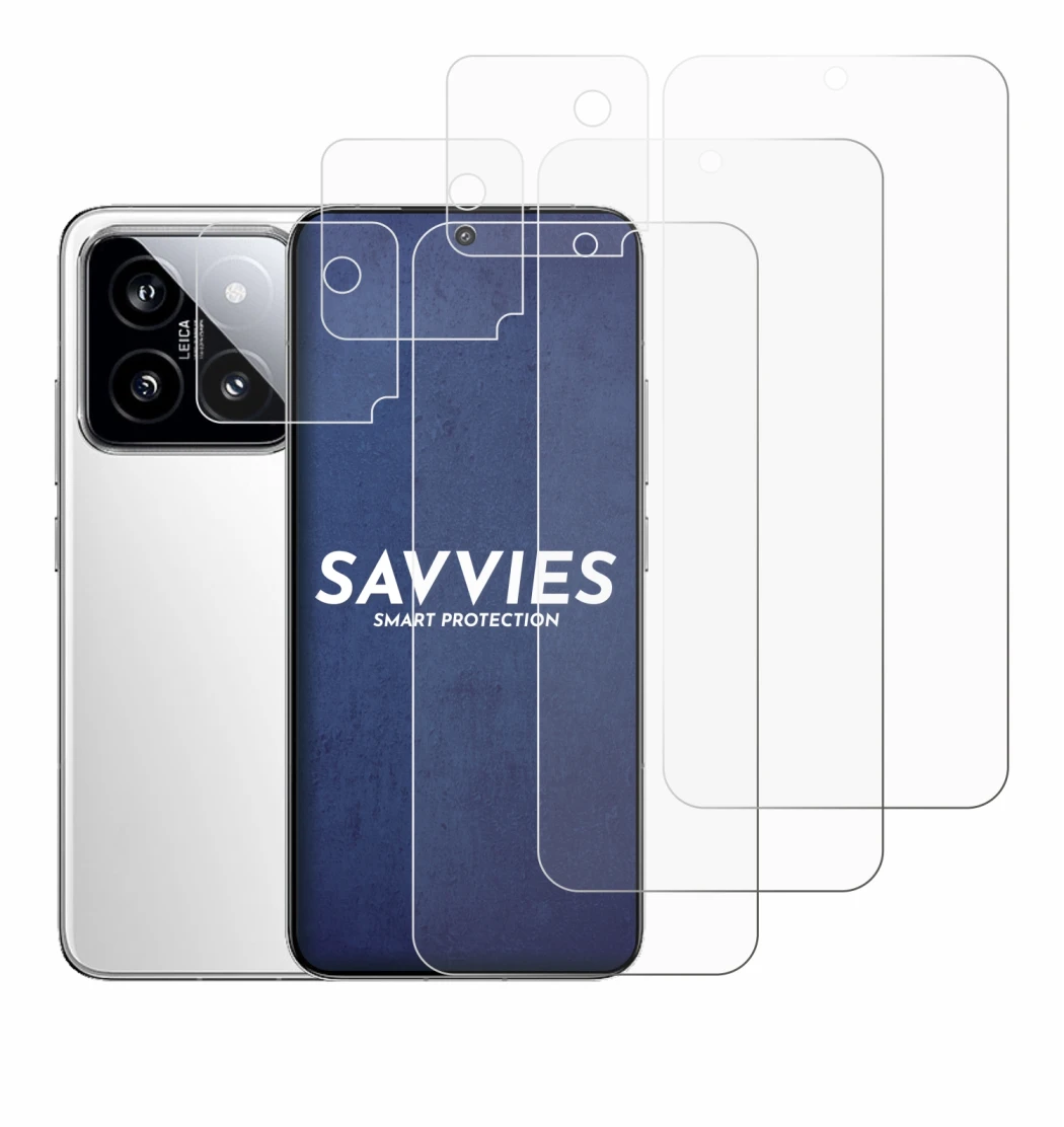 Imagen del dispositivo Xiaomi 14 (Frontal+Cámara) con una amplia variedad de protectores de pantalla.