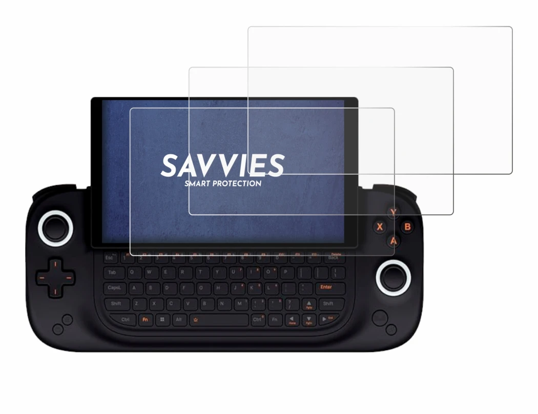 Imagen del dispositivo Ayaneo Slide con una amplia variedad de protectores de pantalla.