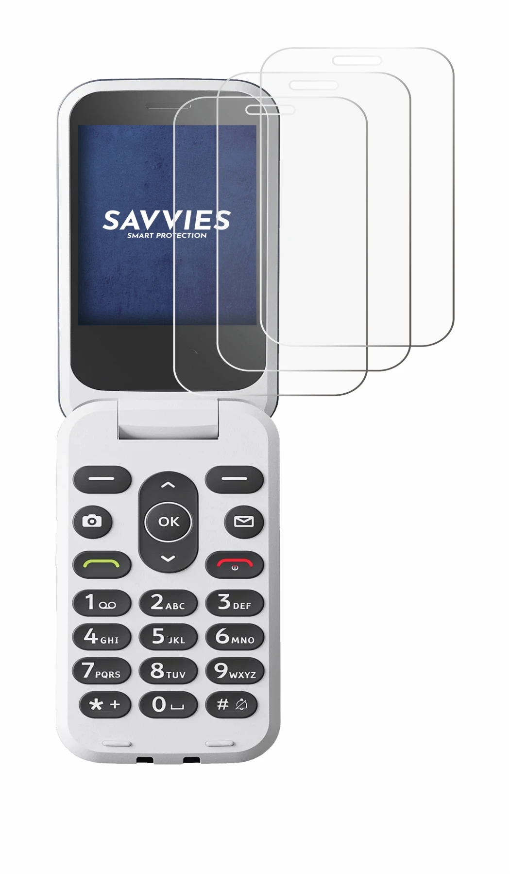 Imagen del dispositivo Doro 2820 con una amplia variedad de protectores de pantalla.