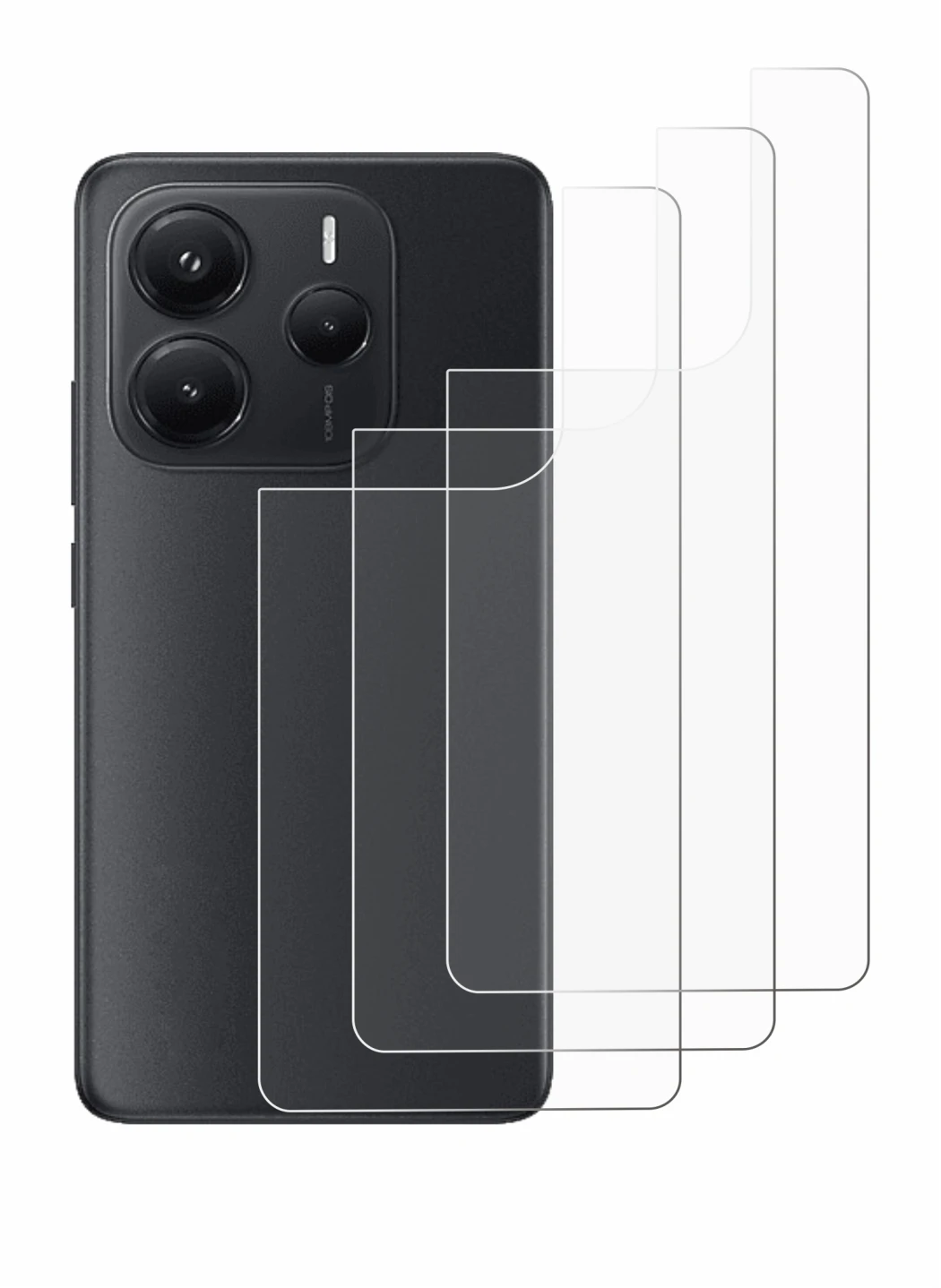 Imagen del dispositivo Xiaomi Redmi Note 14 (Trasero) con una amplia variedad de protectores de pantalla.