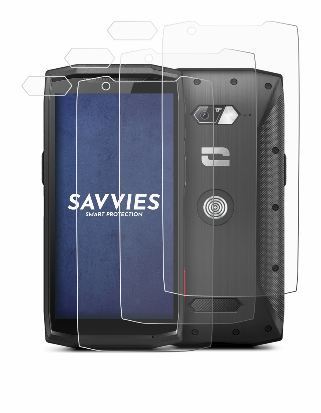 Imagen del dispositivo Crosscall Core-M5 (Frontal+Cámara) con una amplia variedad de protectores de pantalla.
