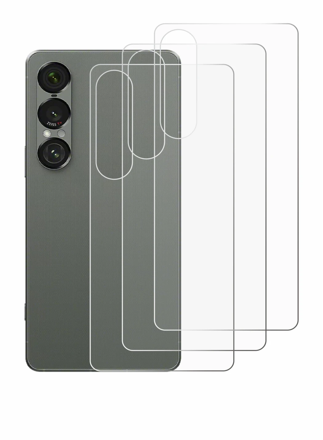 Imagen del dispositivo Sony Xperia 1 VII (Trasero) con una amplia variedad de protectores de pantalla.