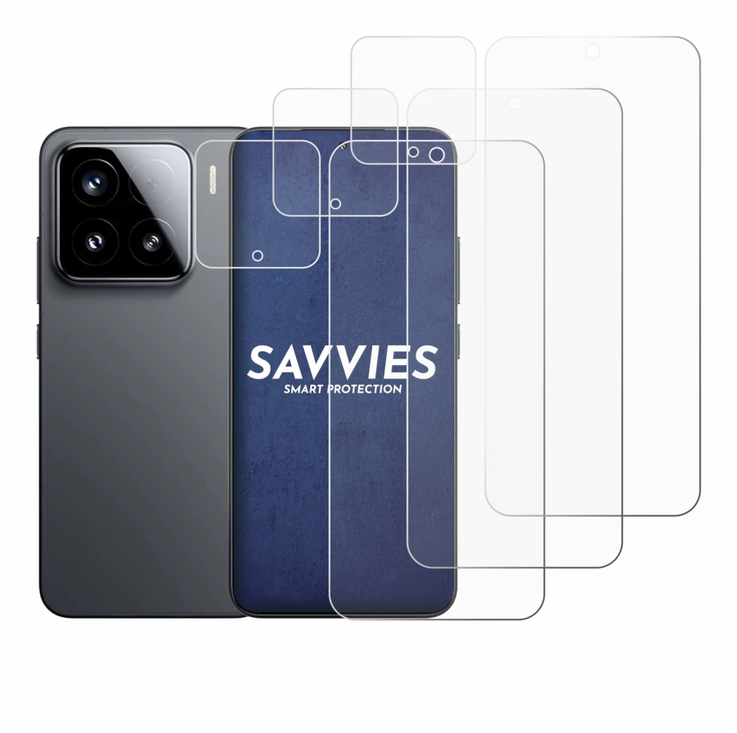 Imagen del dispositivo Xiaomi 15 (Frontal+Cámara) con una amplia variedad de protectores de pantalla.