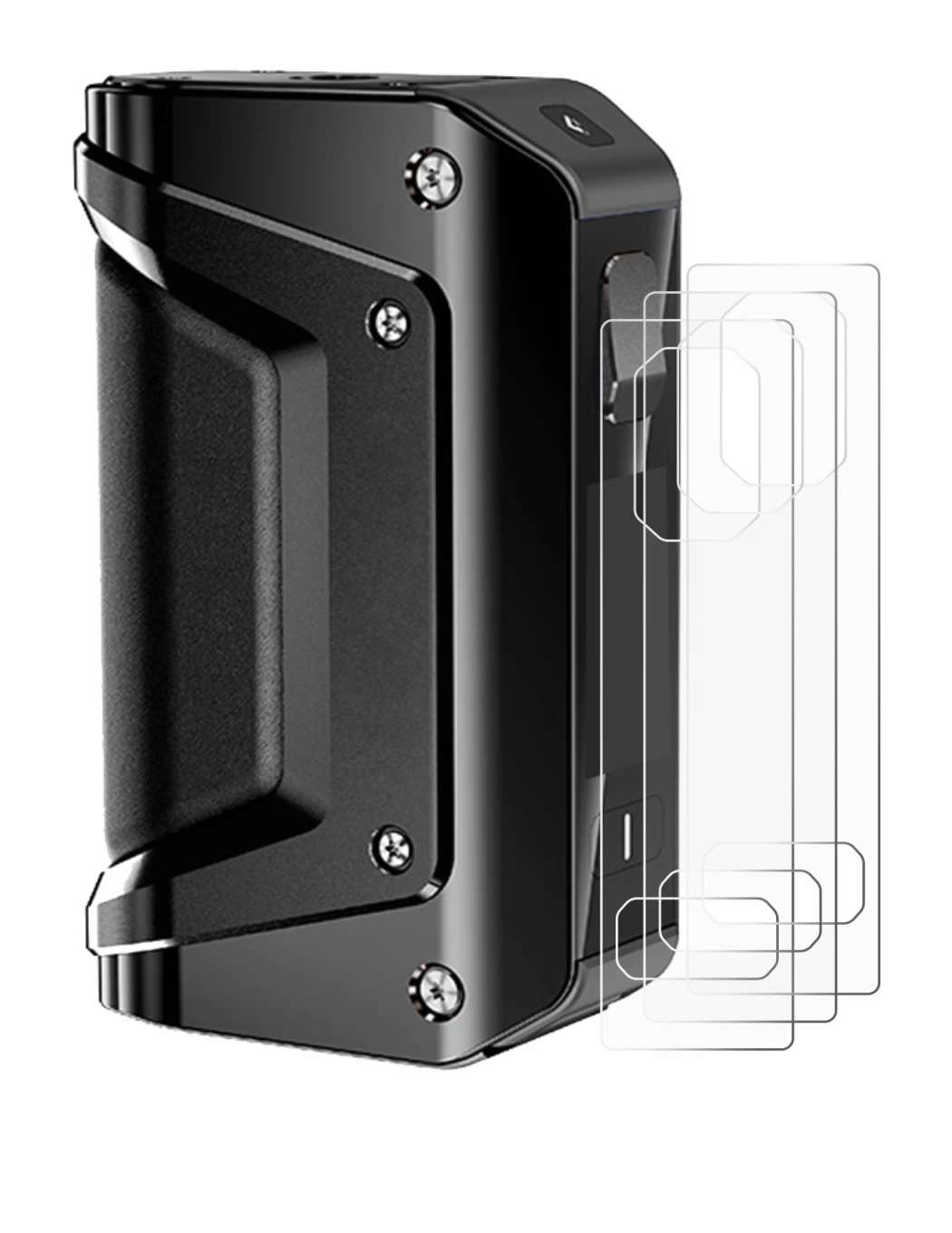 Imagen del dispositivo GeekVape Aegis Legend 3 con una amplia variedad de protectores de pantalla.