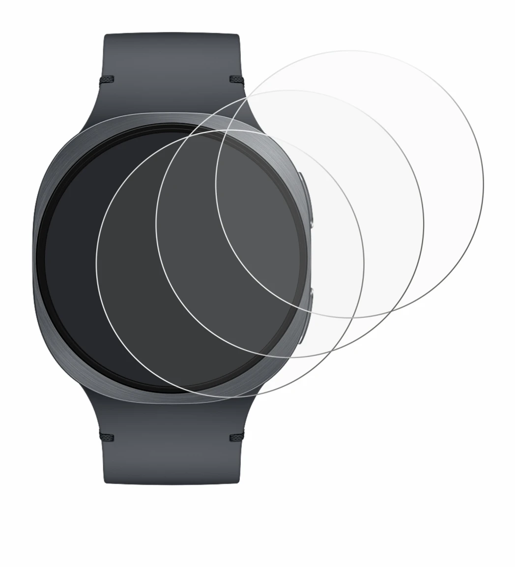 Imagen del dispositivo Samsung Galaxy Watch 8 (44 mm) con una amplia variedad de protectores de pantalla.
