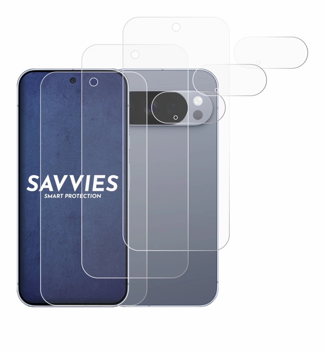 Imagen del dispositivo Google Pixel 10 Pro (Frontal+Cámara) con una amplia variedad de protectores de pantalla.