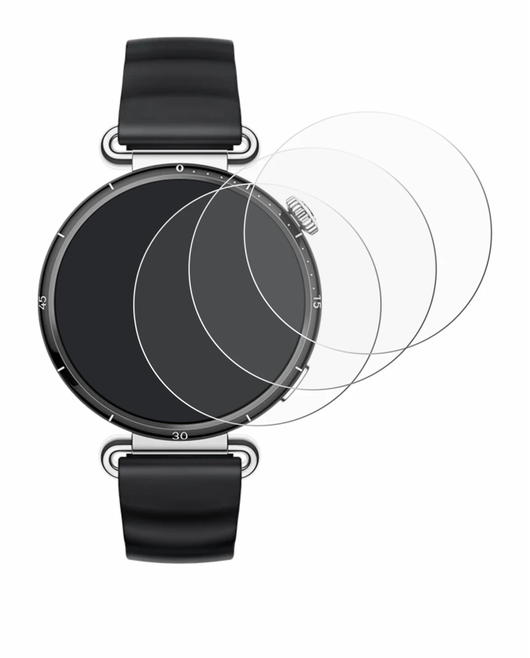 Imagen del dispositivo Huawei Watch GT 6 (41 mm) con una amplia variedad de protectores de pantalla.