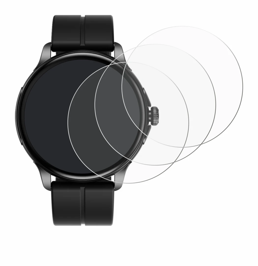 Imagen del dispositivo HMD Watch X1 con una amplia variedad de protectores de pantalla.