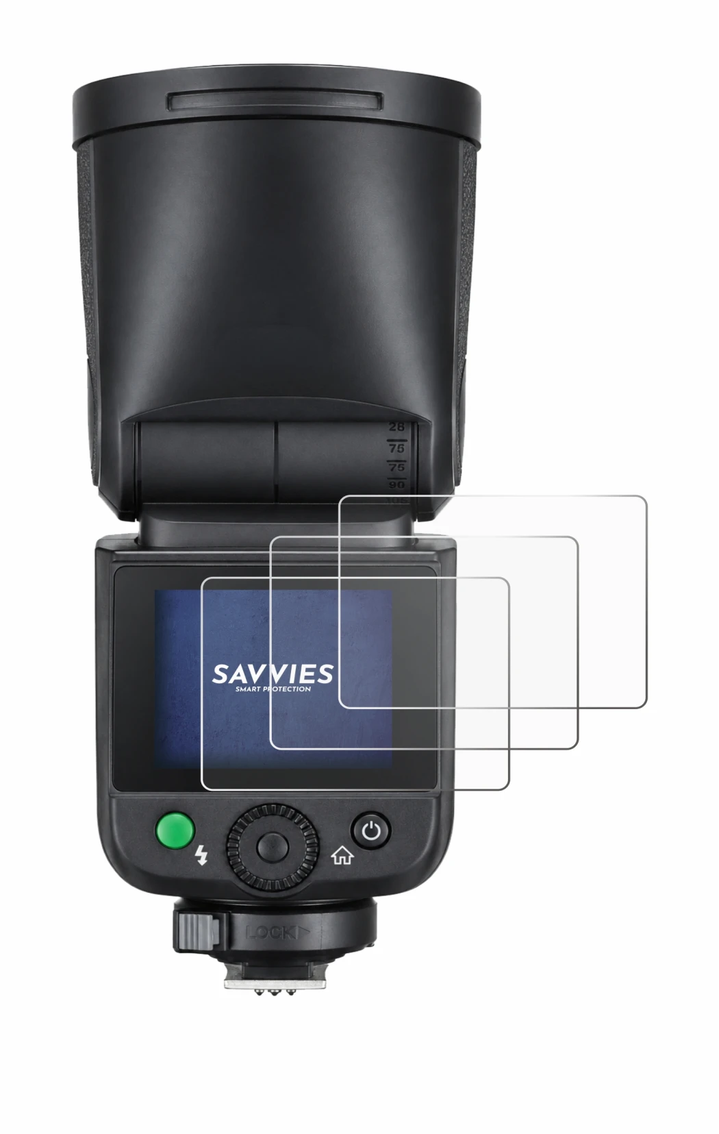 Imagen del dispositivo Godox V1 mid con una amplia variedad de protectores de pantalla.