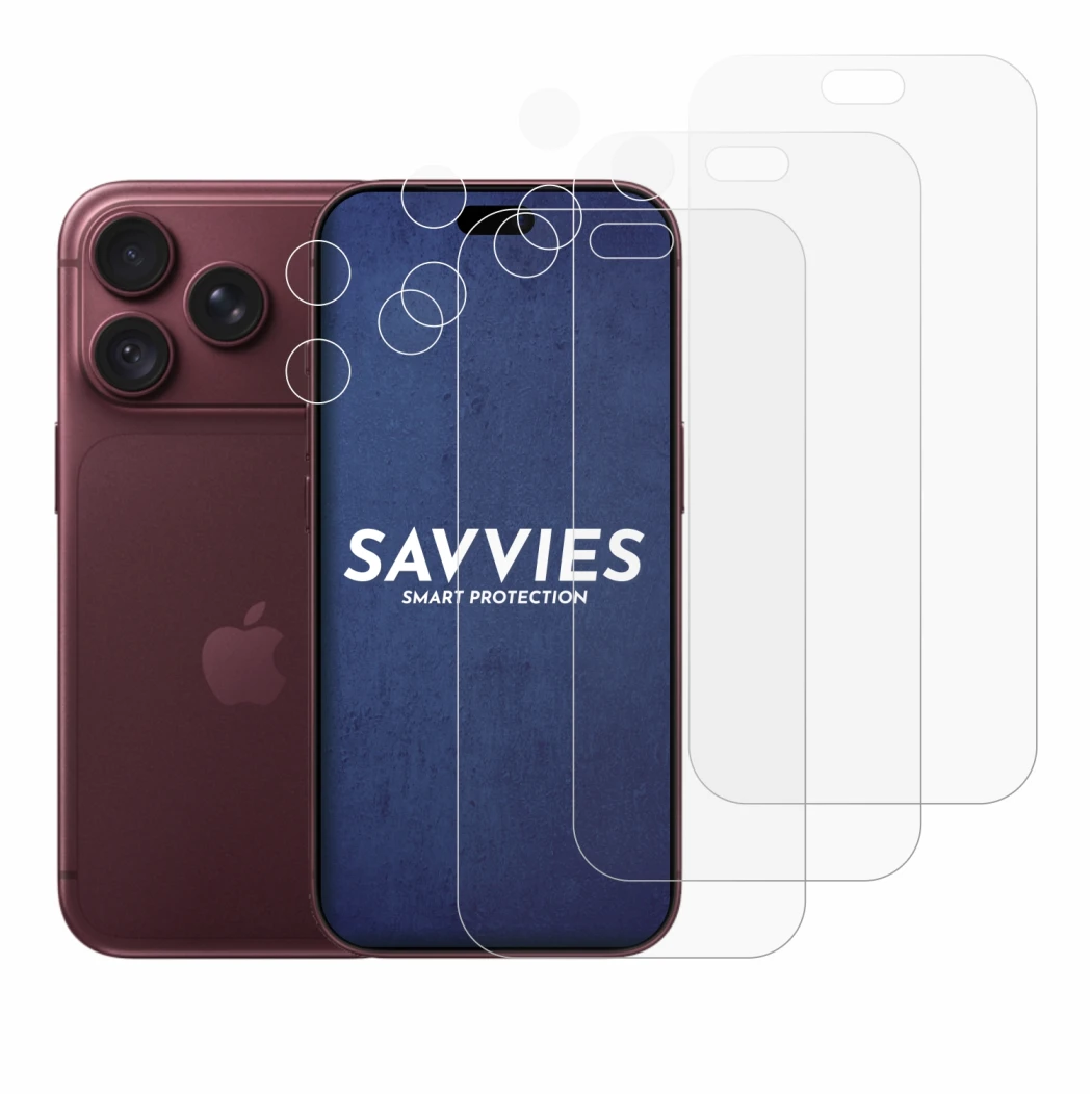 Imagen del dispositivo Apple iPhone 18 Pro (Frontal+Cámara) con una amplia variedad de protectores de pantalla.