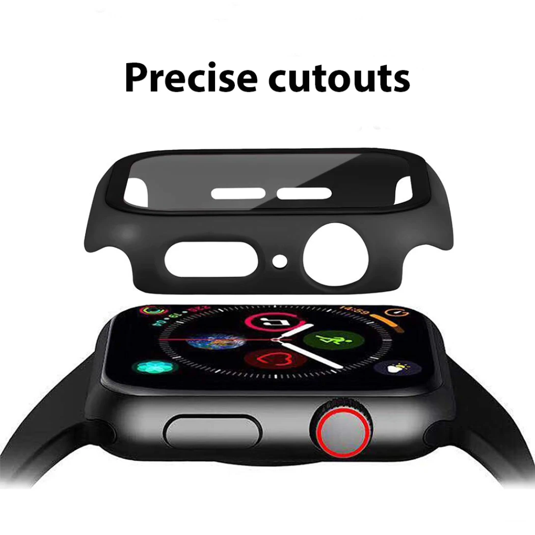 Vista lateral del reloj inteligente y de la funda