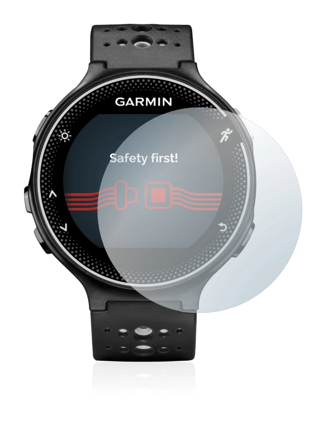Imagen del dispositivo Garmin Forerunner 230 con una amplia variedad de protectores de pantalla.