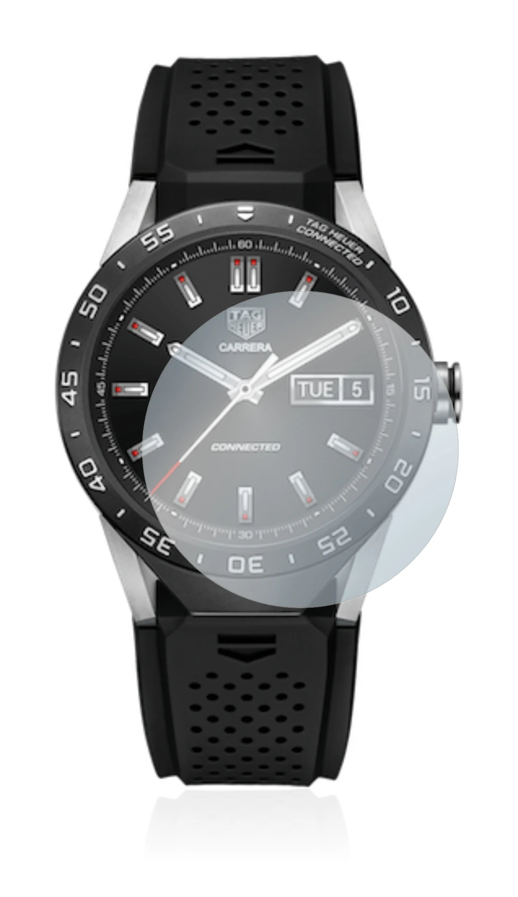 Imagen del dispositivo TAG Heuer Connected 46 con una amplia variedad de protectores de pantalla.