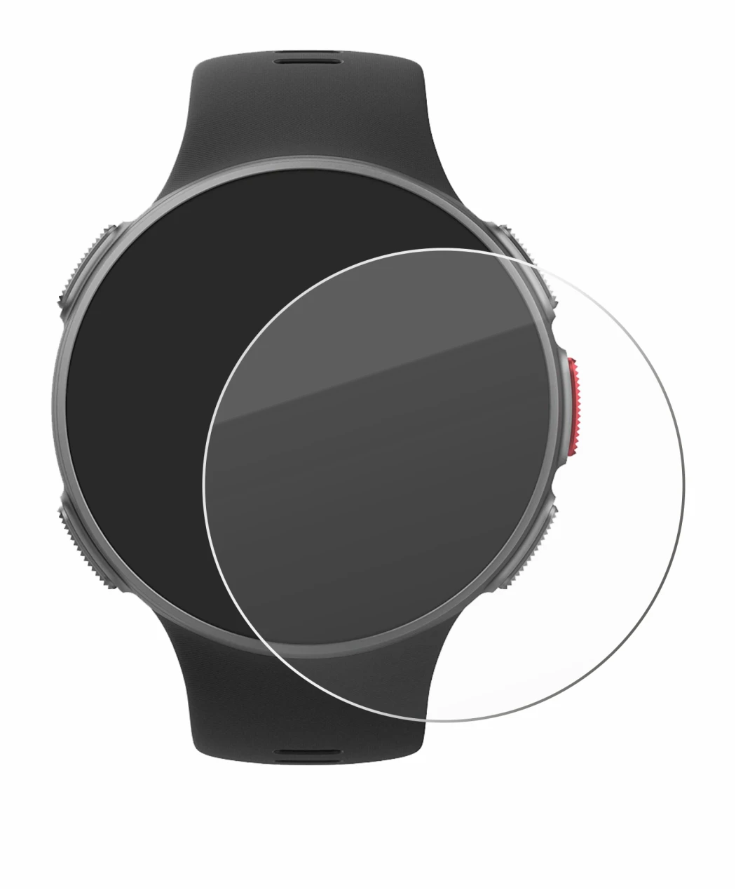 Imagen del dispositivo Polar Vantage V con una amplia variedad de protectores de pantalla.