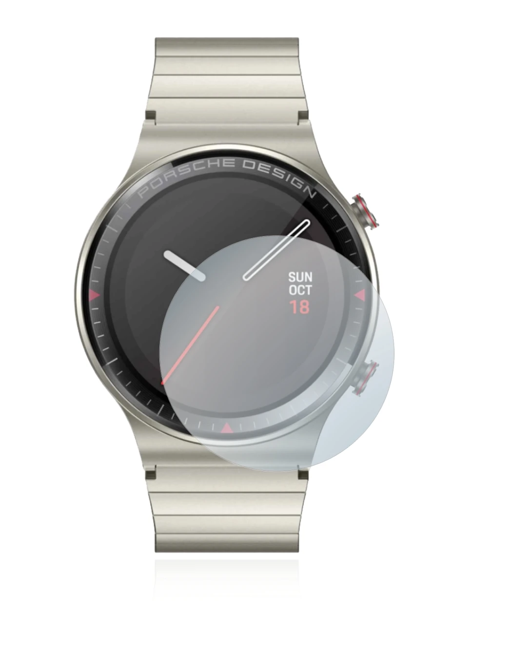 Imagen del dispositivo Huawei Watch GT 2 Porsche Design con una amplia variedad de protectores de pantalla.