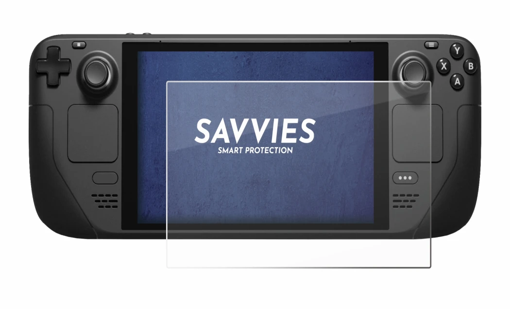 Imagen del dispositivo Valve Steam Deck con una amplia variedad de protectores de pantalla.