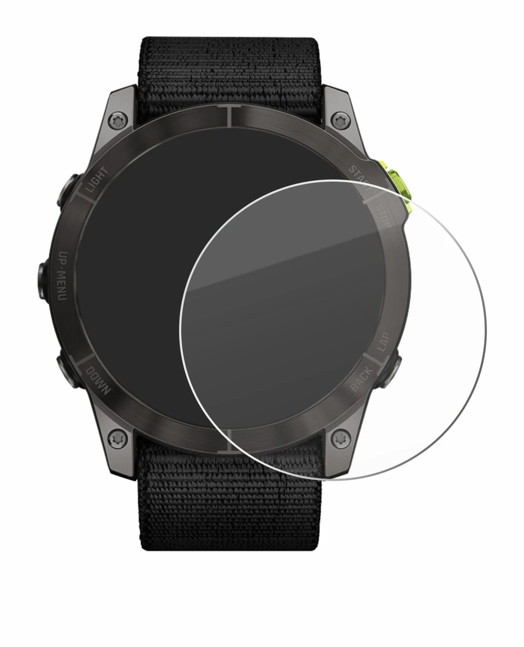 Imagen del dispositivo Garmin Enduro 2 con una amplia variedad de protectores de pantalla.
