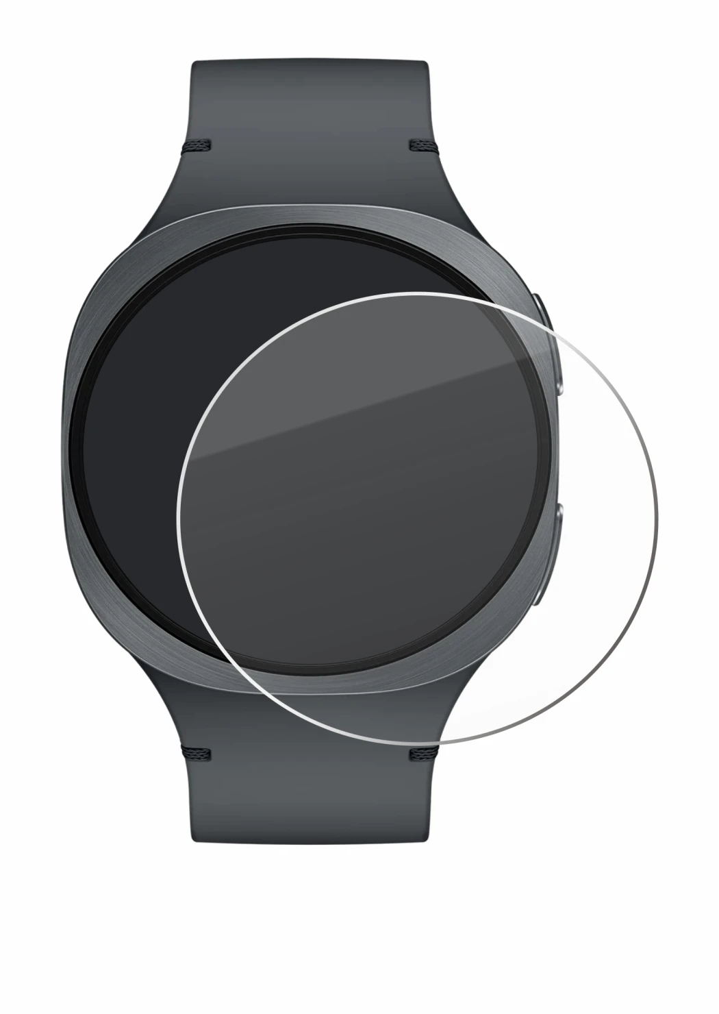 Imagen del dispositivo Samsung Galaxy Watch 8 (40 mm) con una amplia variedad de protectores de pantalla.