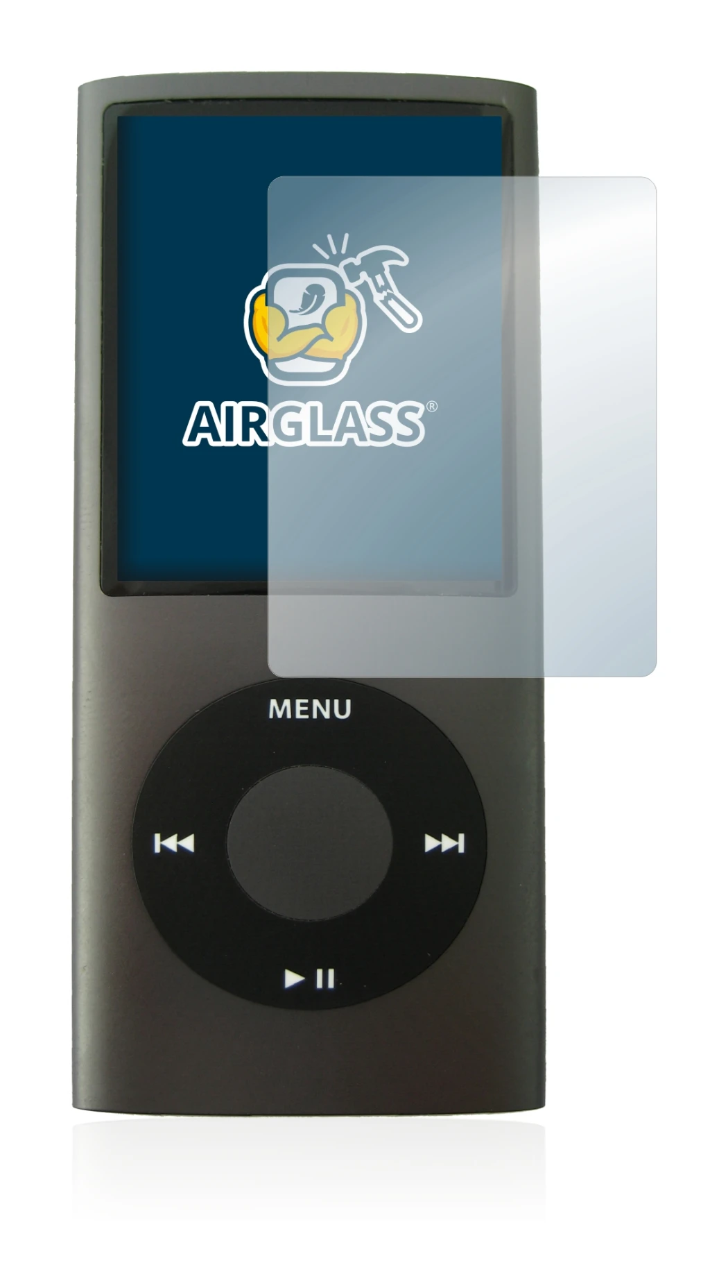 Imagen del dispositivo Apple iPod nano (4a Gen.) con una amplia variedad de protectores de pantalla.