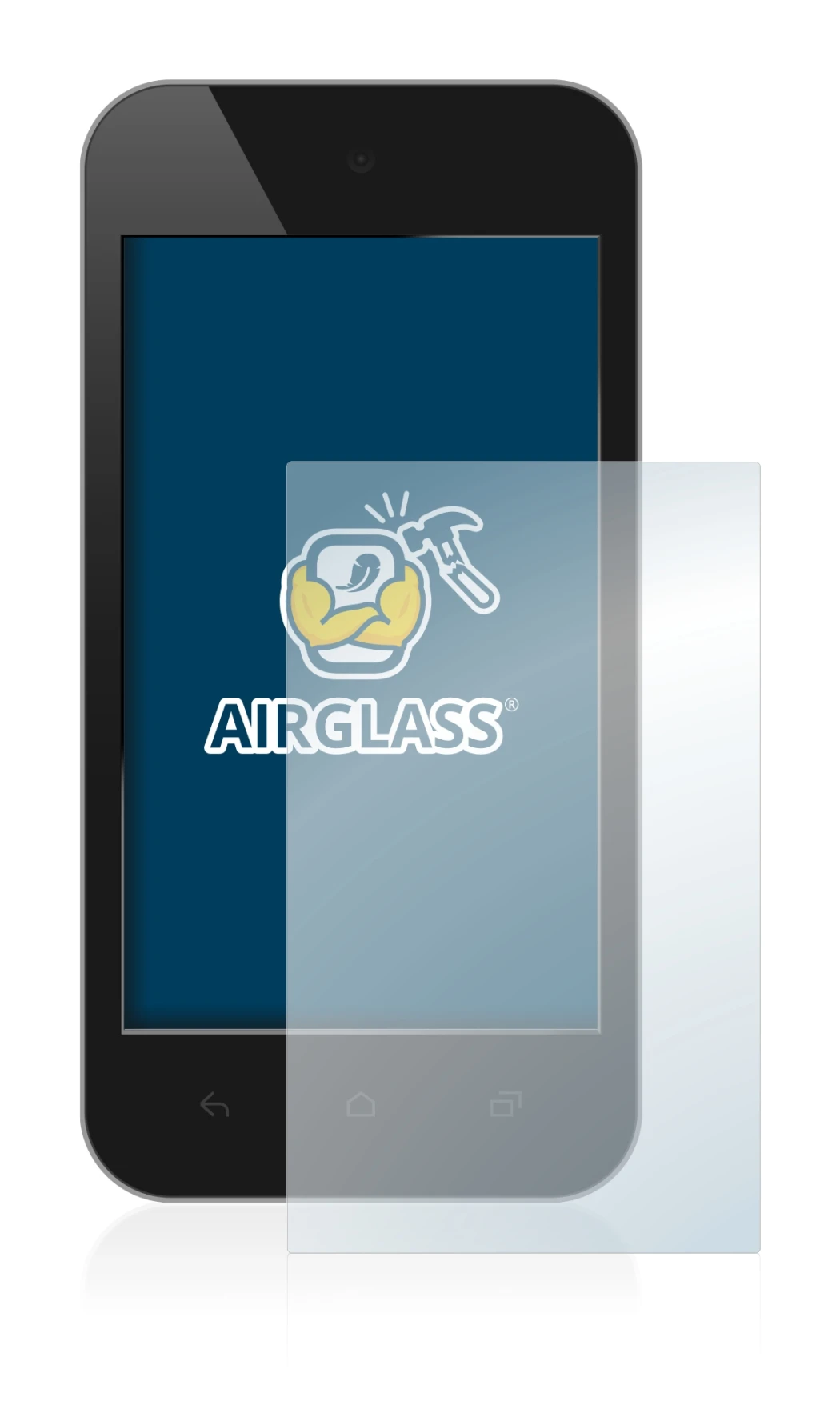 Imagen del dispositivo con una amplia variedad de protectores de pantalla.