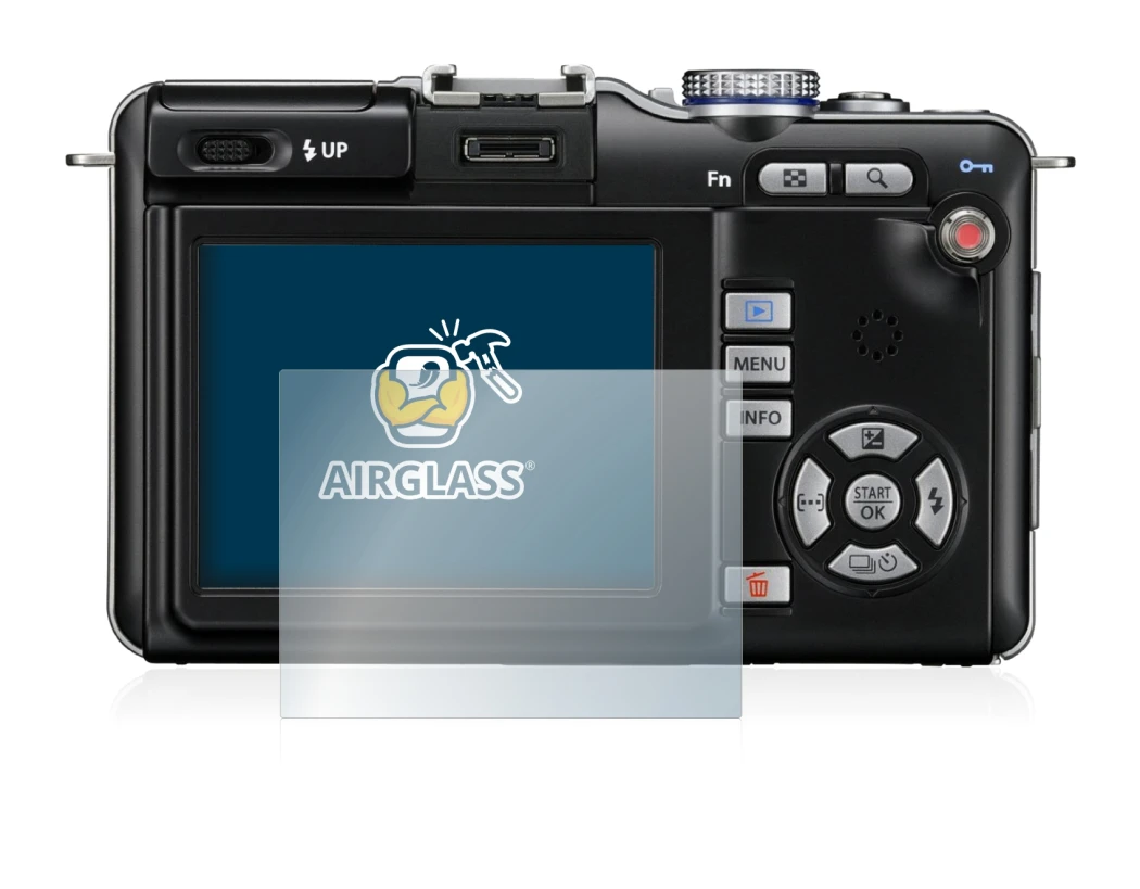 Imagen del dispositivo Olympus PEN E-PL1 con una amplia variedad de protectores de pantalla.