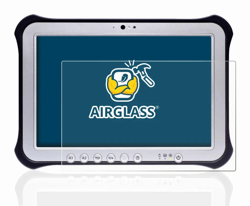 Imagen del dispositivo Panasonic Toughpad FZ-G1 con una amplia variedad de protectores de pantalla.