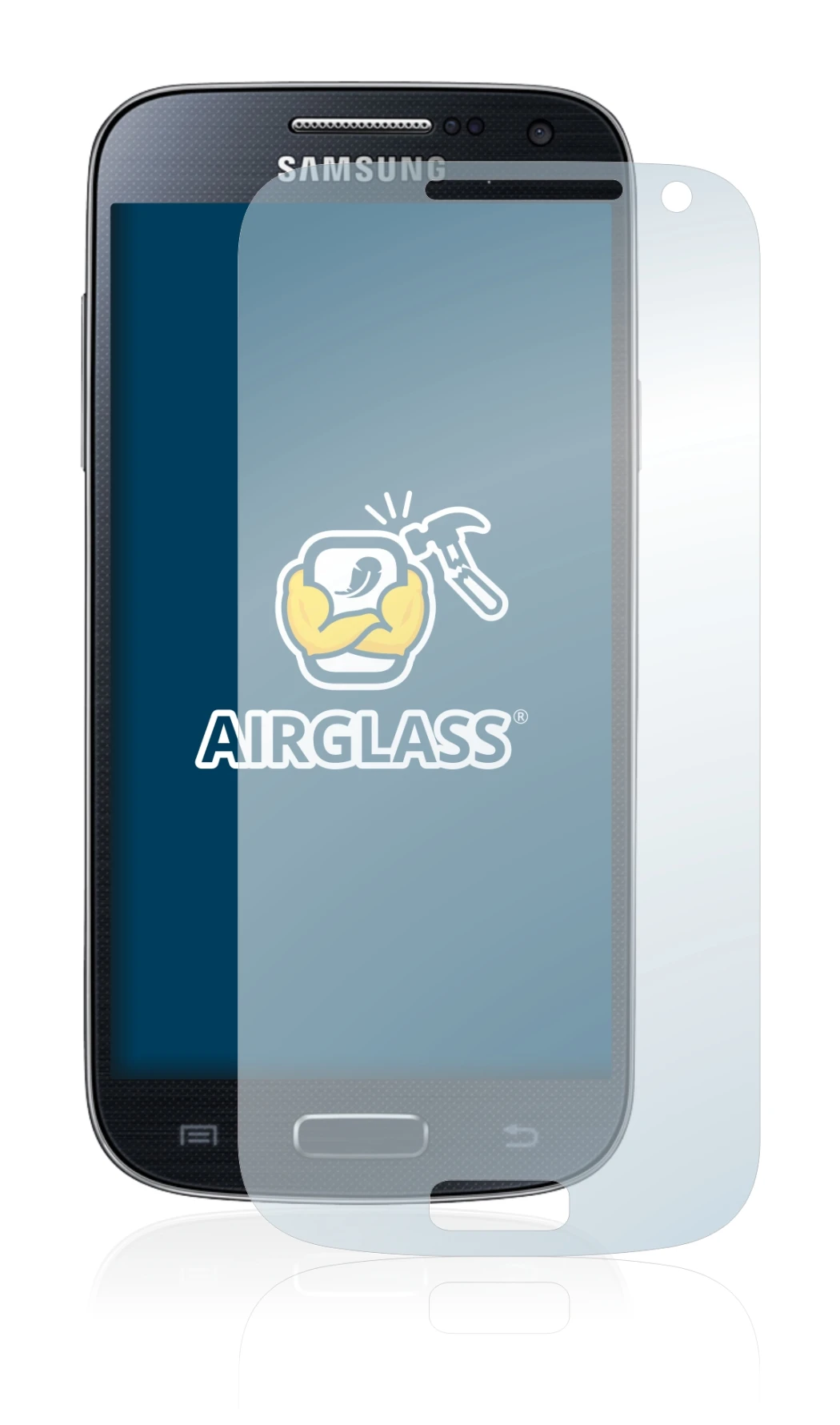 Imagen del dispositivo Samsung Galaxy S4 Mini LTE (4G) I9195 con una amplia variedad de protectores de pantalla.