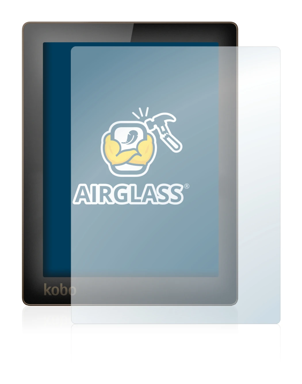 Imagen del dispositivo Kobo Aura con una amplia variedad de protectores de pantalla.