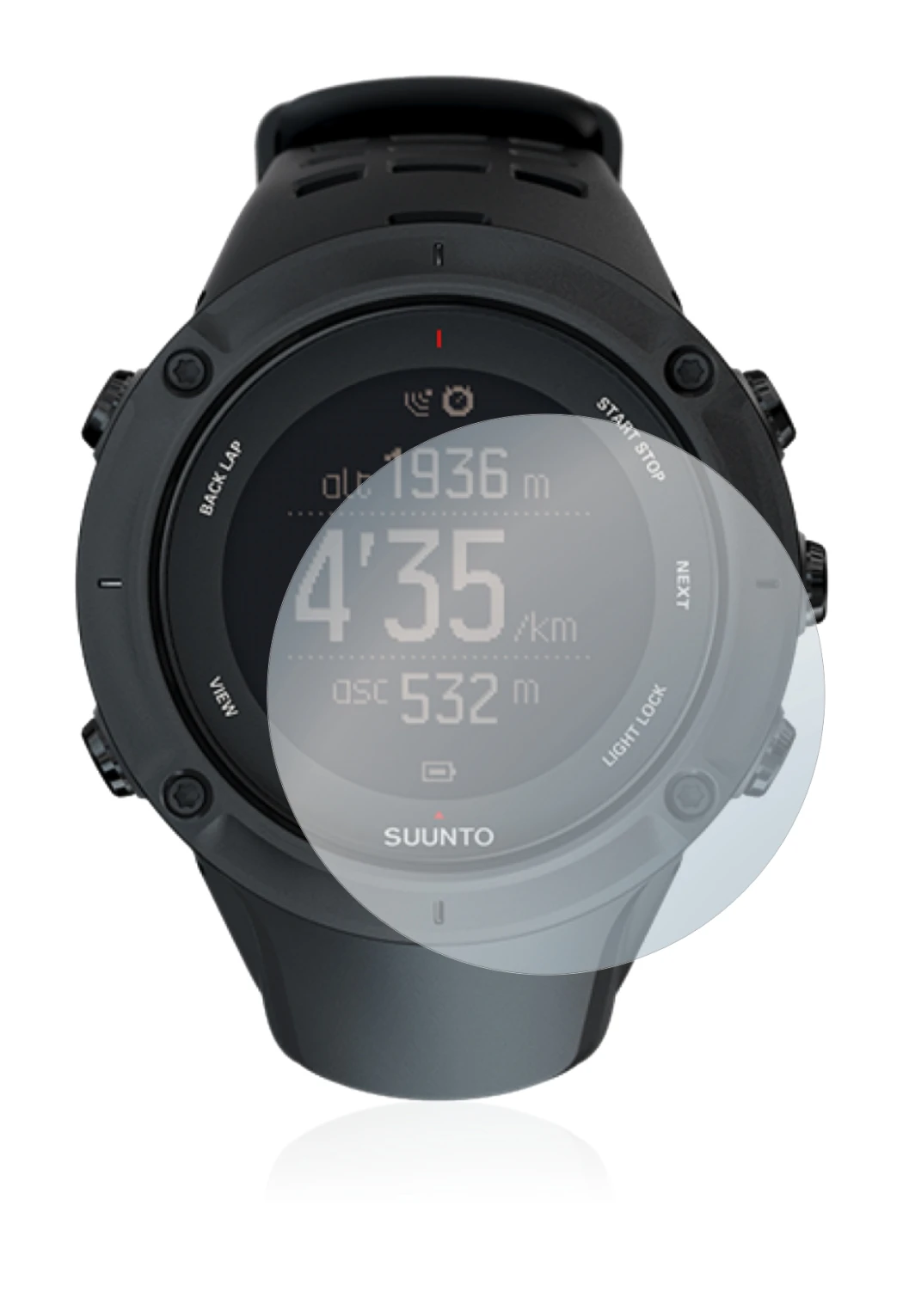 Imagen del dispositivo Suunto Ambit3 Peak Black con una amplia variedad de protectores de pantalla.