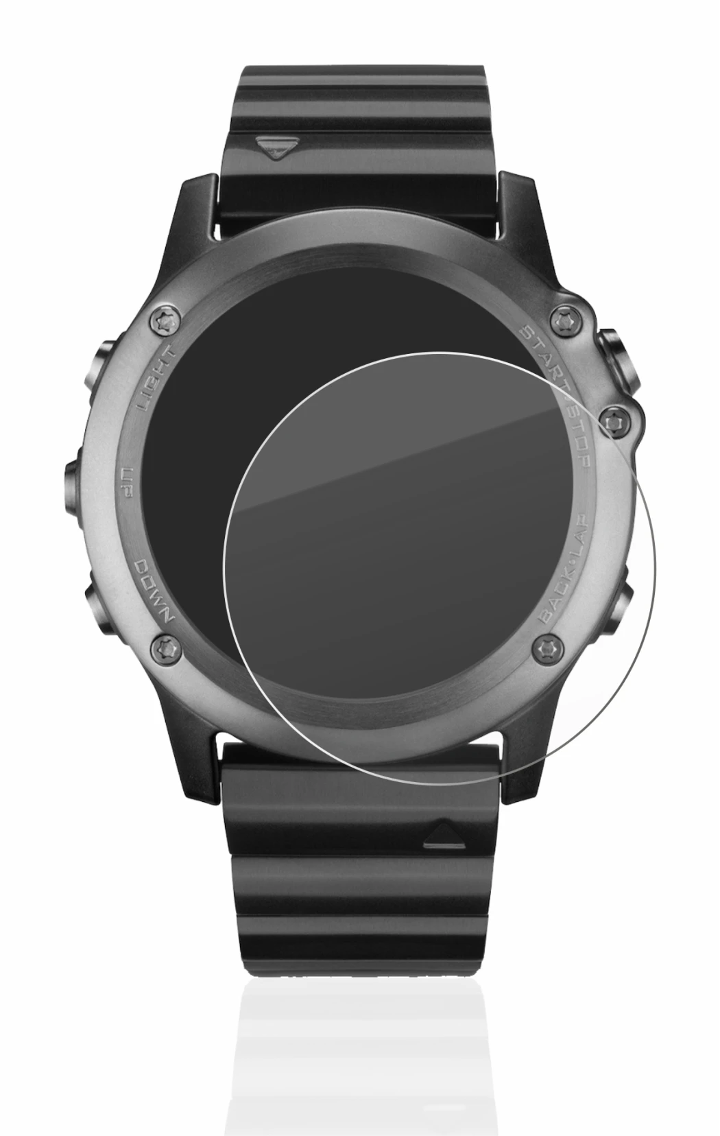 Imagen del dispositivo Garmin Fenix 3 con una amplia variedad de protectores de pantalla.
