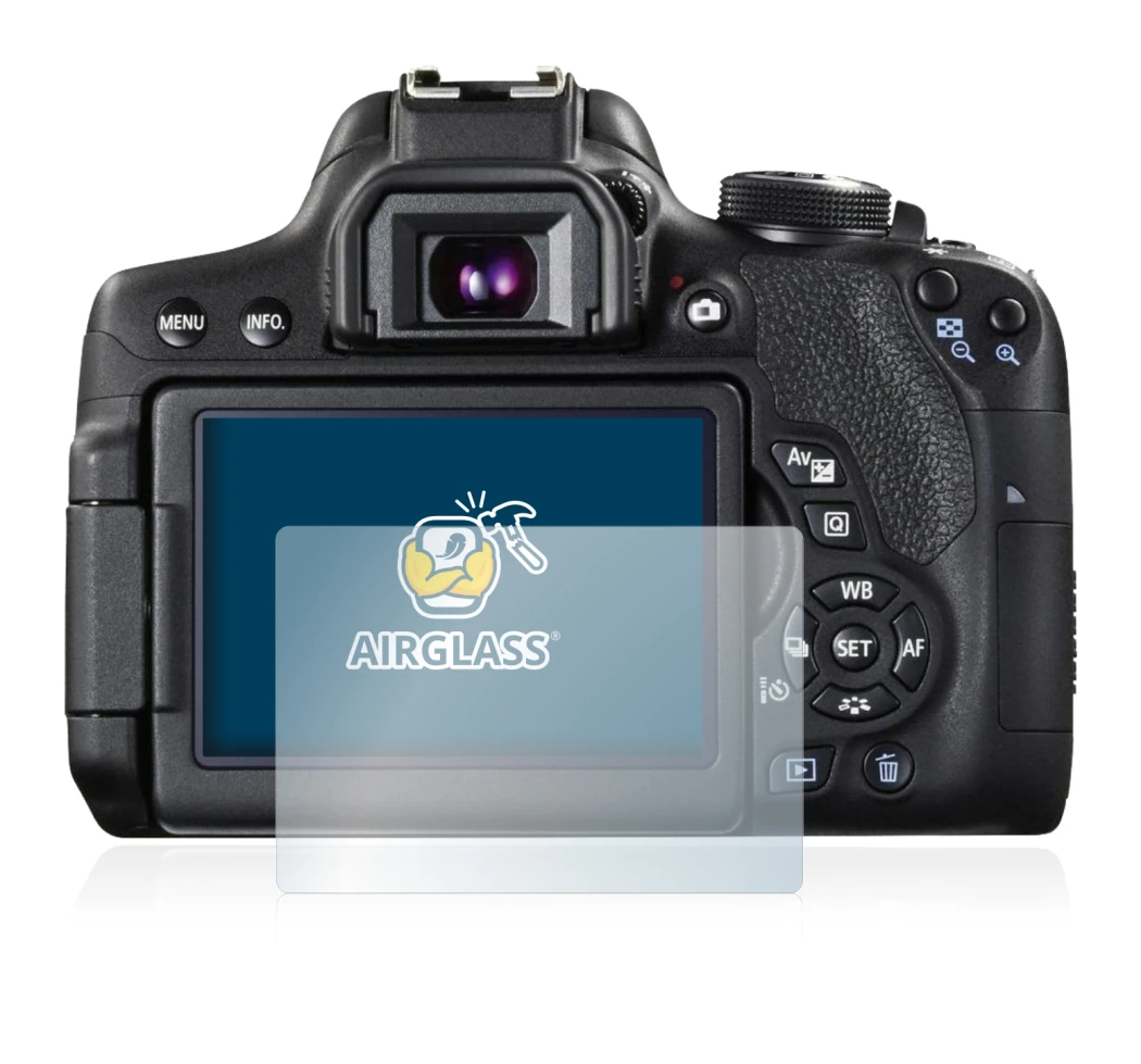 Imagen del dispositivo Canon EOS 750D con una amplia variedad de protectores de pantalla.