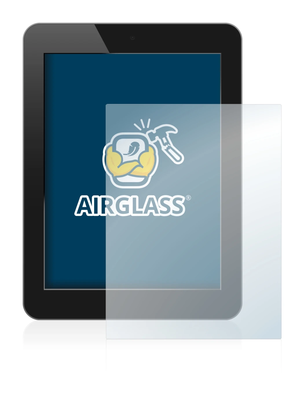 Imagen del dispositivo con una amplia variedad de protectores de pantalla.