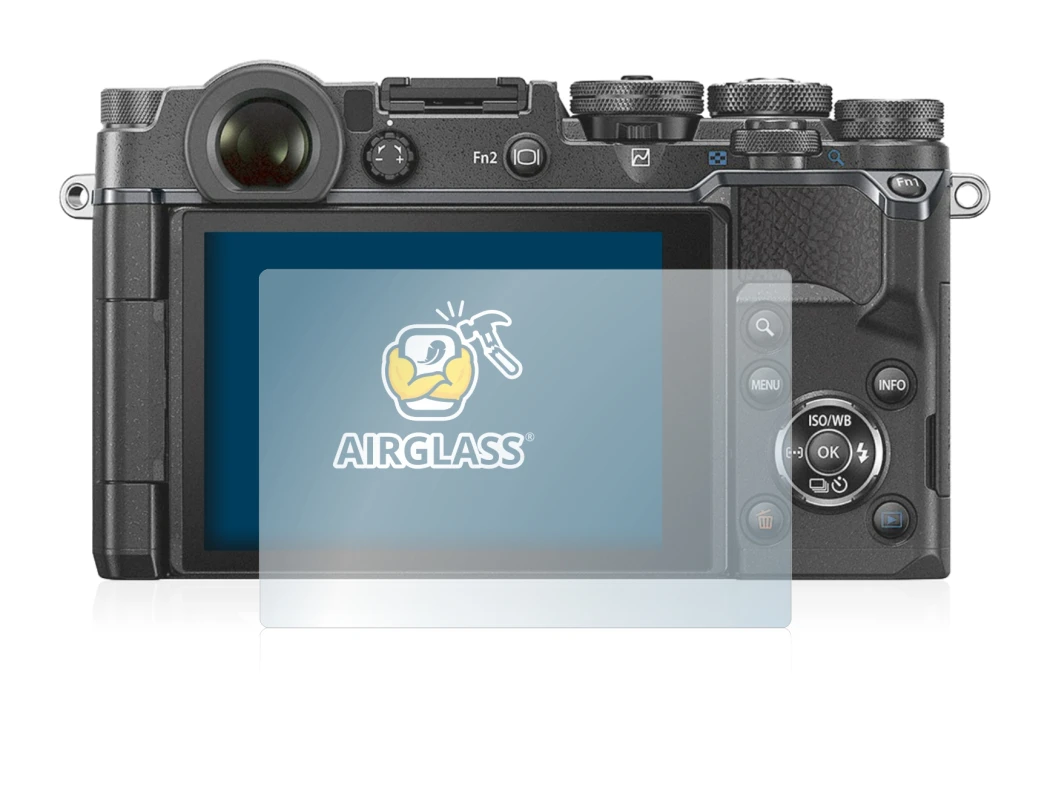 Imagen del dispositivo Olympus PEN-F con una amplia variedad de protectores de pantalla.