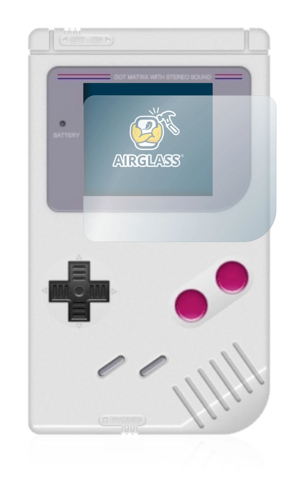 Imagen del dispositivo Nintendo Gameboy (1989) con una amplia variedad de protectores de pantalla.