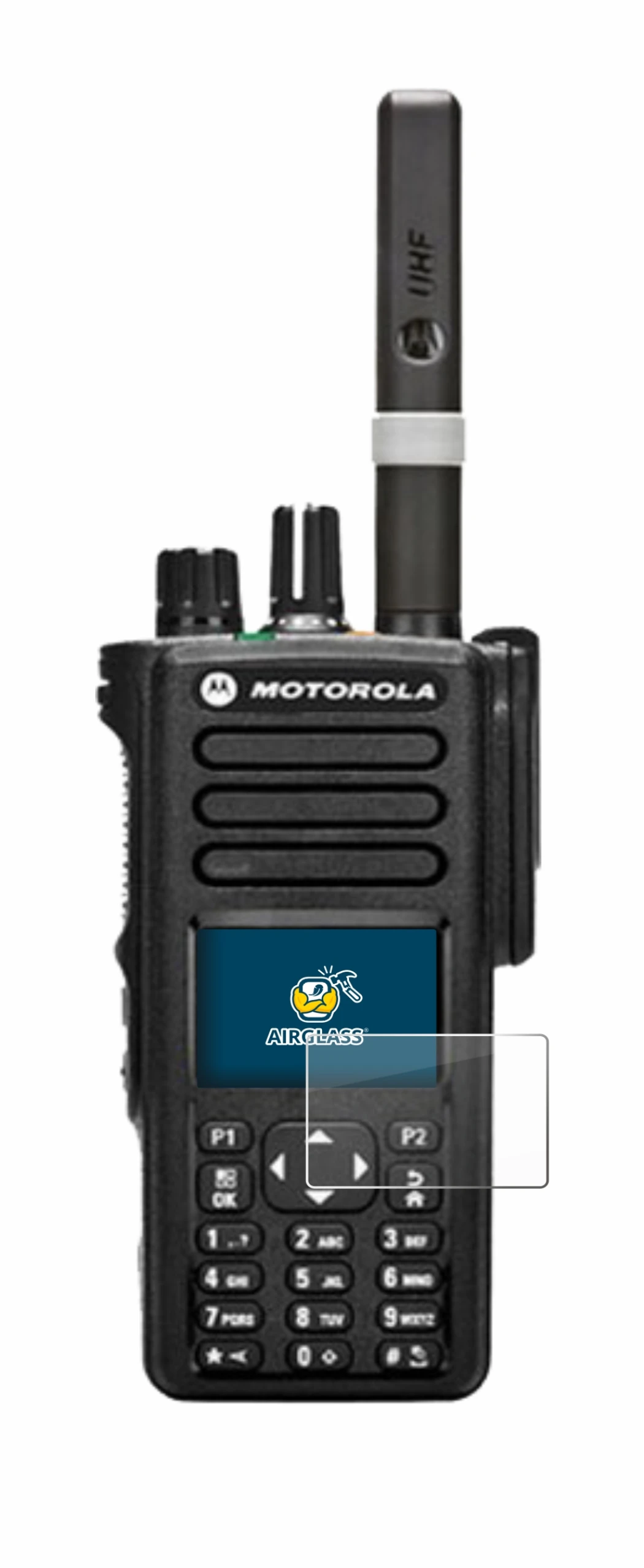 Imagen del dispositivo Motorola DP4800 con una amplia variedad de protectores de pantalla.