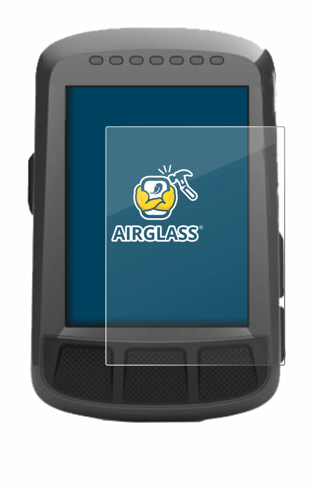 Imagen del dispositivo Wahoo Elemnt Bolt GPS con una amplia variedad de protectores de pantalla.