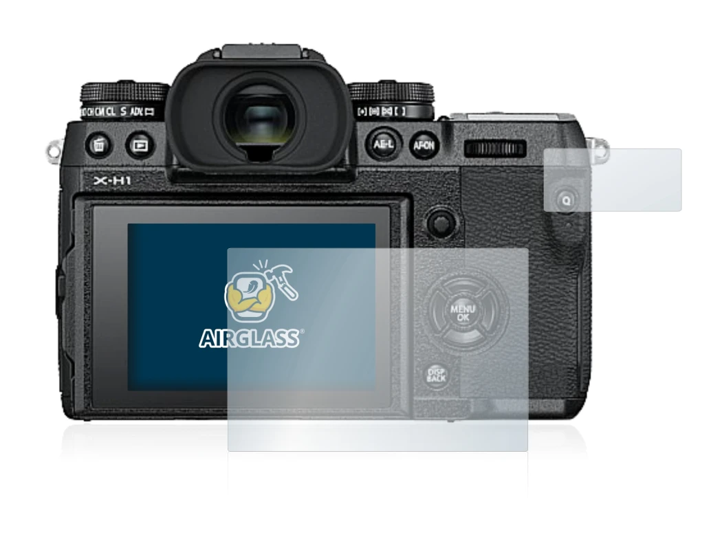 Imagen del dispositivo Fujifilm X-H1 con una amplia variedad de protectores de pantalla.