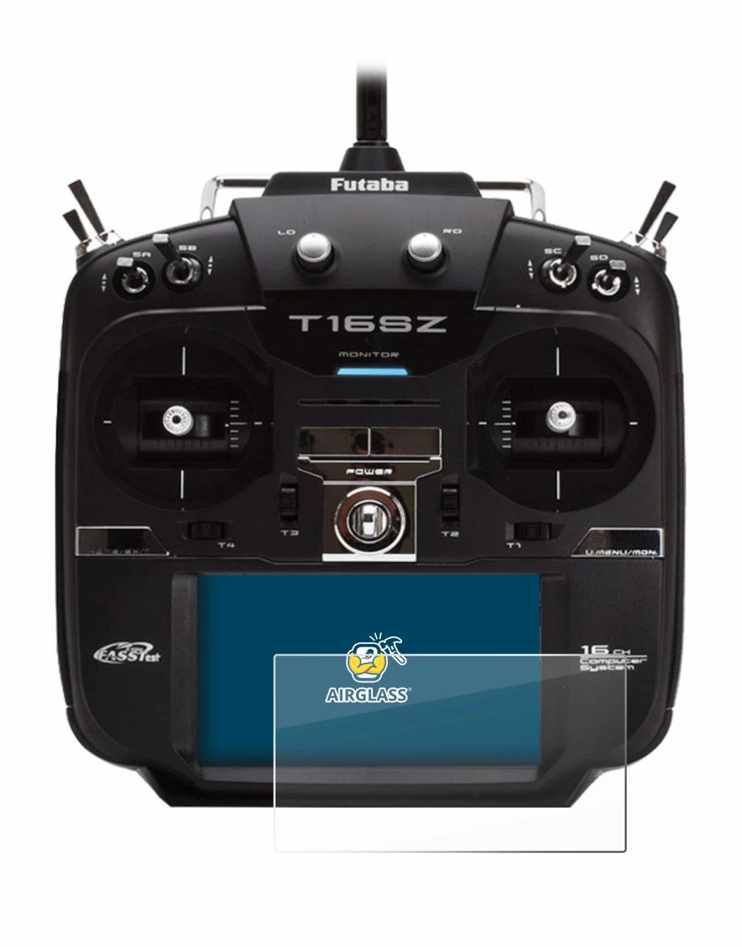 Imagen del dispositivo Robbe Futaba T16SZ con una amplia variedad de protectores de pantalla.
