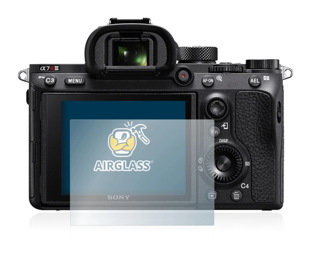 Imagen del dispositivo Sony Alpha 7R III con una amplia variedad de protectores de pantalla.