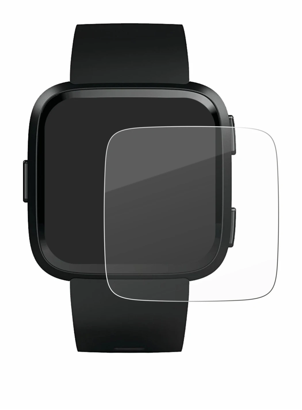 Imagen del dispositivo Fitbit Versa con una amplia variedad de protectores de pantalla.