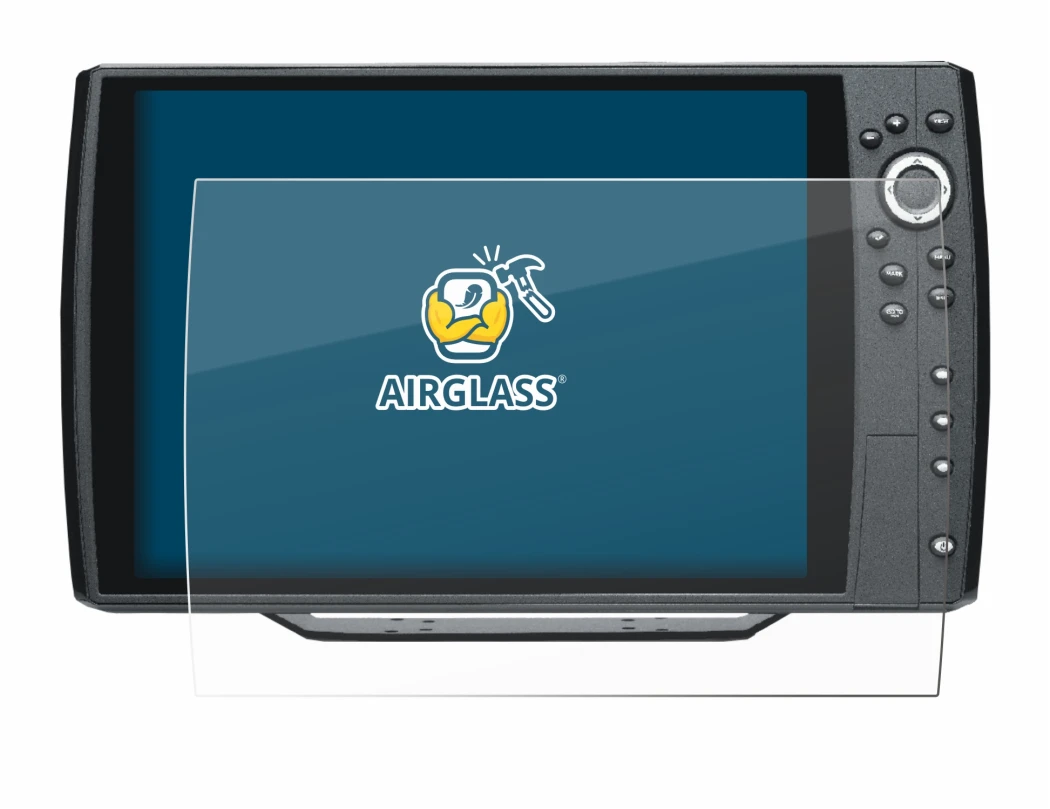 Imagen del dispositivo Humminbird Helix 12 con una amplia variedad de protectores de pantalla.