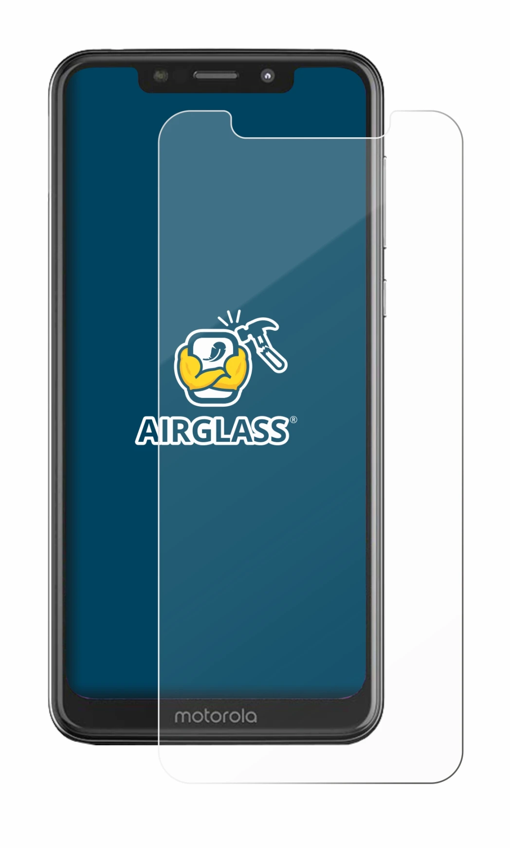 Imagen del dispositivo Motorola One con una amplia variedad de protectores de pantalla.