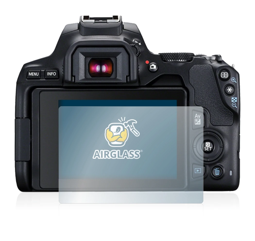 Imagen del dispositivo Canon EOS 250D con una amplia variedad de protectores de pantalla.