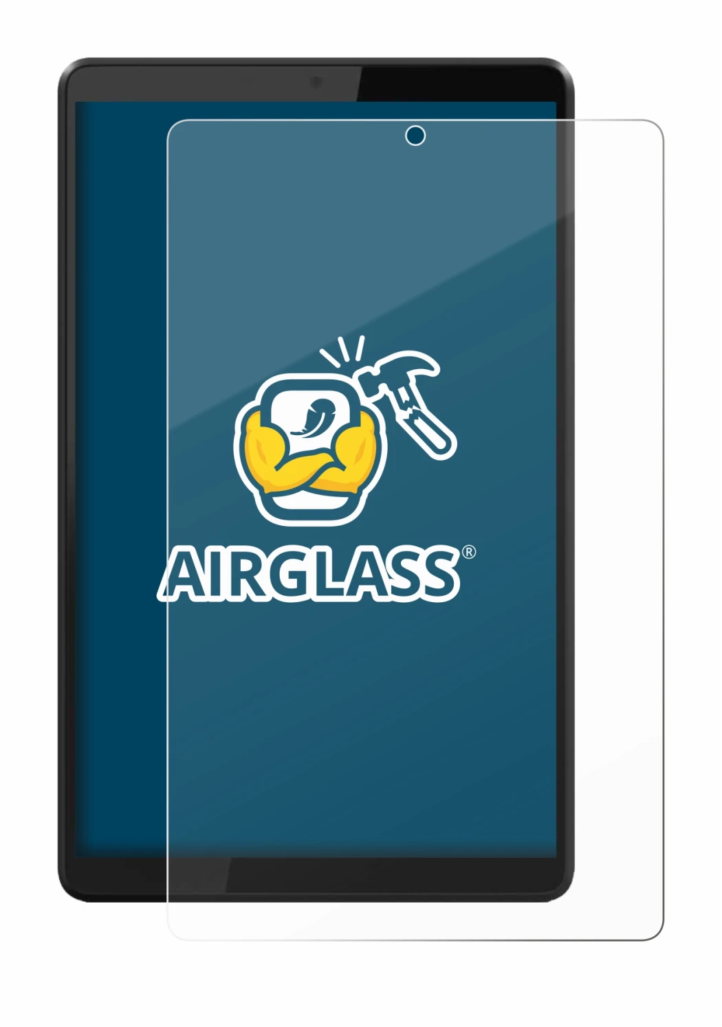 Imagen del dispositivo Lenovo Tab M8 con una amplia variedad de protectores de pantalla.