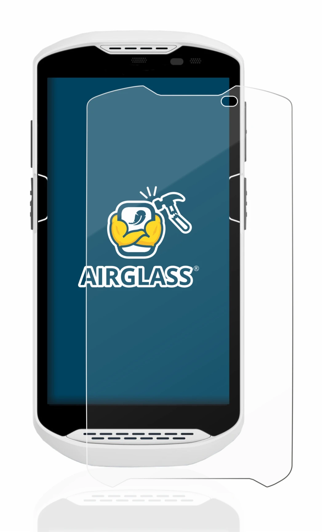 Imagen del dispositivo Zebra TC57 con una amplia variedad de protectores de pantalla.