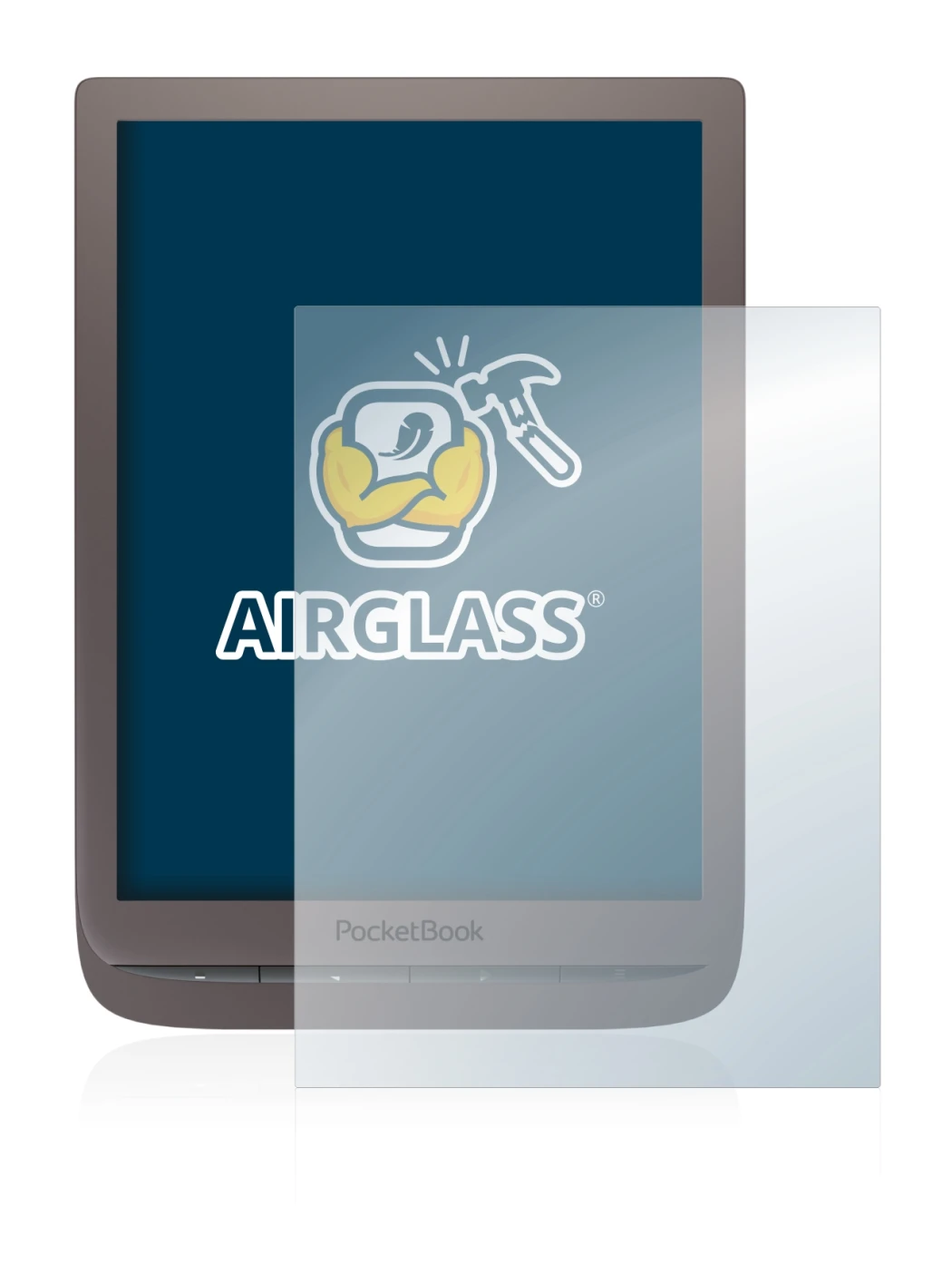 Imagen del dispositivo PocketBook InkPad 3 Pro con una amplia variedad de protectores de pantalla.