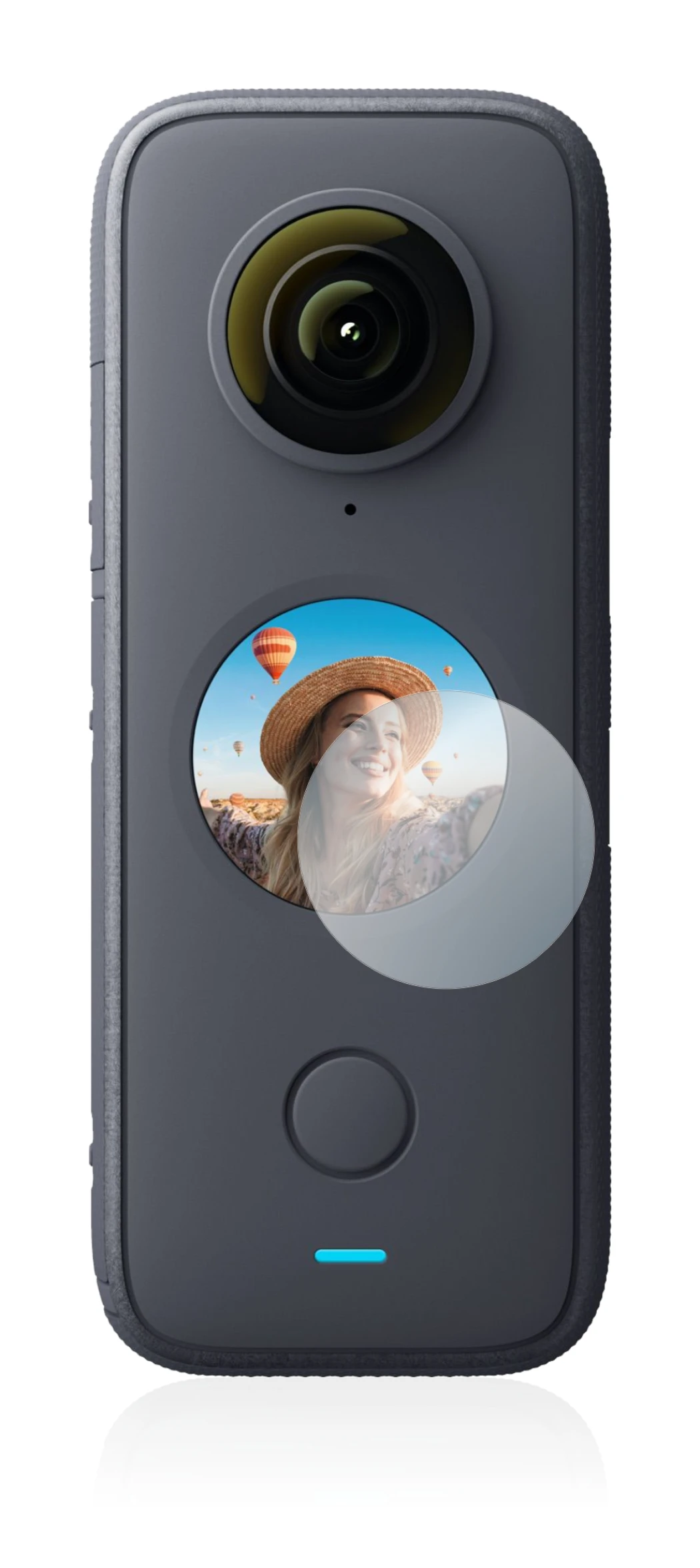Imagen del dispositivo Insta360 One X2 con una amplia variedad de protectores de pantalla.